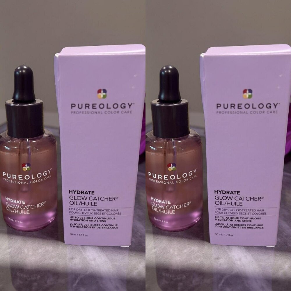 Pureology Hydrate Glow Catcher Oil Huile For Moisture Shine 1.7 oz_ 2 units